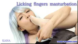 Licking fingers