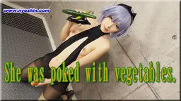 -Cosplay- She was poked with vegetables.