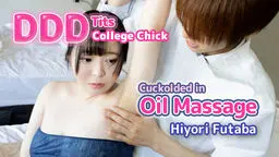 DDD Tits College Chick Cuckolded in Oil Massage