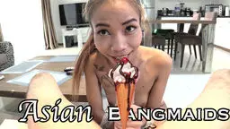 Sexy Slim Filipina Gets Creampied at Job Interview
