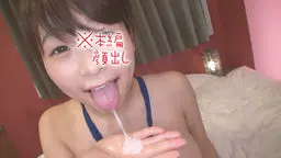 【個人撮影】Hカップの従順フェラペットりか（20歳）ひょっとこバキュームで舌上びゅるびゅる放精したときの動画。