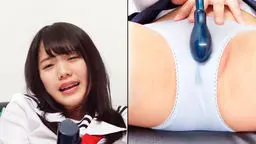 2画面で見るパンティの濡れゆく過程が良くわかる　濡れ染み本気オナニー