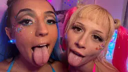 Hannah & Sasha Devour Brian's Shaft During Their Kandi Trade Fuck!